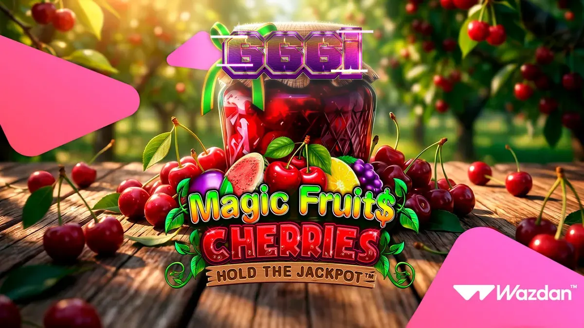 Tampilan visual slot Magic Fruit$: Cherries dengan simbol buah klasik dan fitur modern